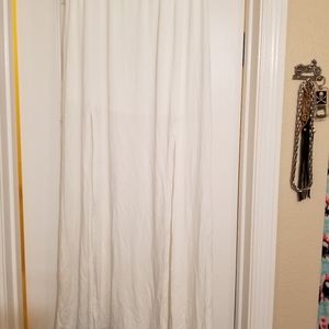 White maxi, thigh high slits in front